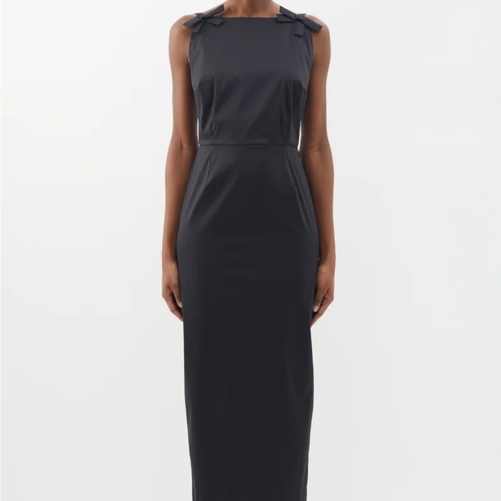 Kim open-back taffeta maxi dress